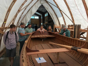 Participants enjoy touring the Northwest School of Wooden Boatbuilding to see the end products of well-managed forest lands.