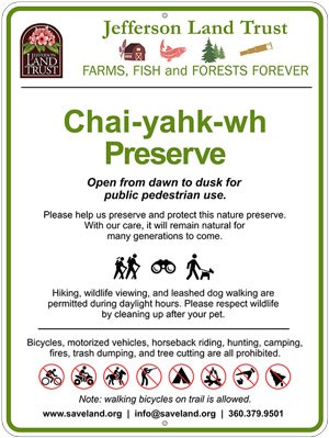 Marrowstone Island Preserve Sign
