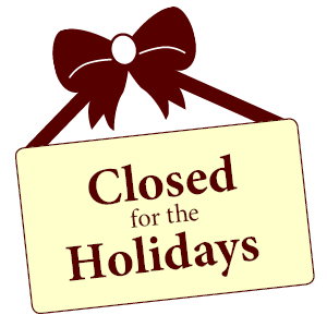 Closed for the Holidays Image