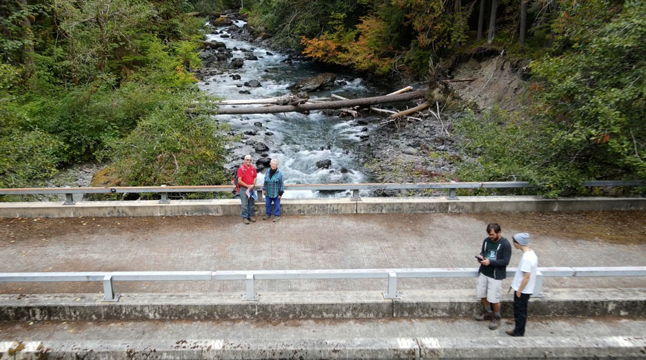 DJI_0104.MP4.00_00_07_21-crop-Lg4Web.Still001 Photo of filming the Hiking with a Local video with Joe and Joy Baisch on the Dosewallips River Road Trail