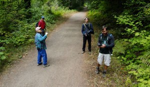 Photo of drone launch while filming the first Hiking with a Local video on the Dosewallips River Road. Photo from Greg Brotherton.