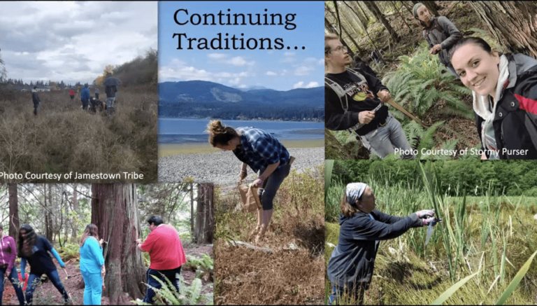 Conservation Breakfast presentation image featuring a selection of Indigenous traditions that continue in modern times.