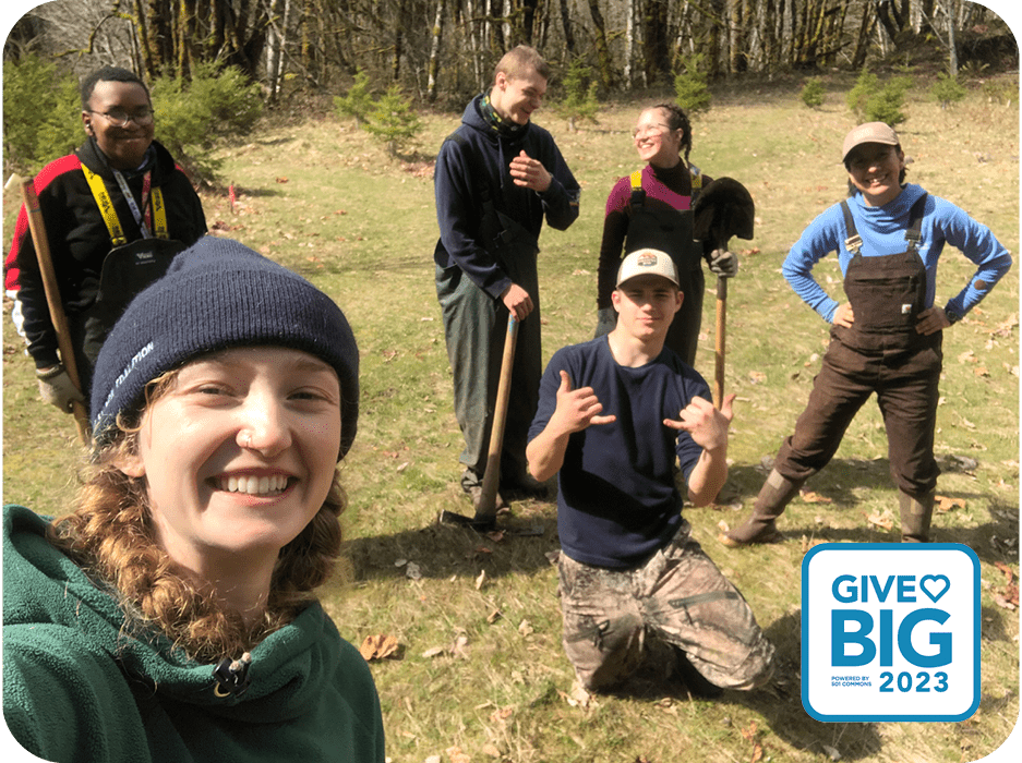 Group of young people outside