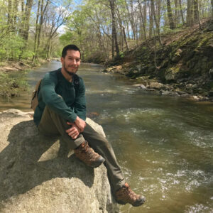 Man by river