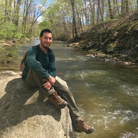 Man by river