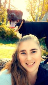 Girl and dog