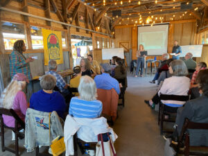 Group meeting in large room