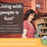 As part of the Share Our Spaces campaign, HSN created a series of profiles featuring homeowners who rent their spaces and local renters who benefit from this. Faces of Housing Profile: Connie is a home-sharing advocate..